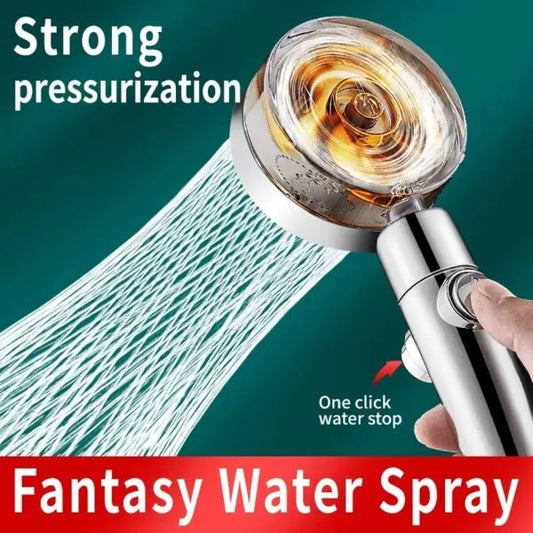 Propeller Shower Head Rainfall High Preassure Water Saving Bathroom